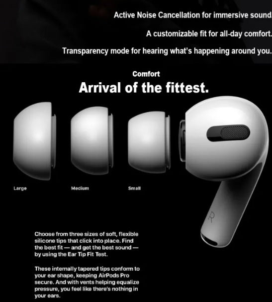 Airpods Pro Anc | Pro 2 Type C | Active Noise Cancellation | Wireless Earbuds Bluetooth 5.0, Super Sound Bass, Charging Case and Extra Ear-Buds, Pop-Up Feature Compatible with All Devices |