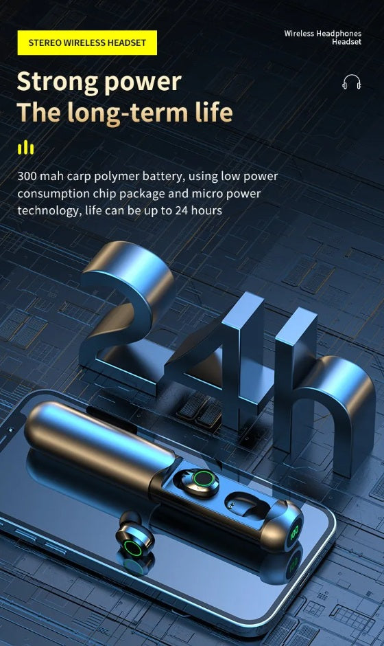 BQ 40 Wireless Bluetooth 5.3 Earbuds Noise Cancelling Earphones Stereo HiFi Sound Sport Headphones Touch Control Game Headsets Gaming Earbuds